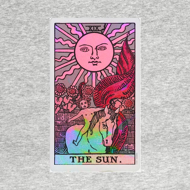 Trippy Sun Tarot Card by lolosenese